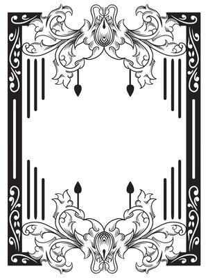 Ornamental Frame Outline for Certificates
