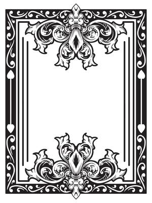 Frame Outline with Arabesque Decoration