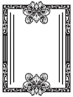 Romantic Ornamental Frame with Ink Details