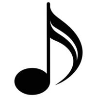 Single Beamed Eighth Note Symbol Illustration For Musical Notation Use vector