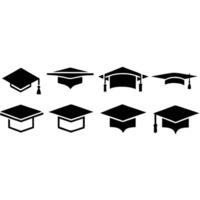 Graduation Cap Graphics Collection Of Academic Icons And Symbols vector