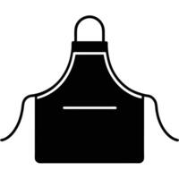 Black And White Apron Icon Illustration Simple Kitchen Or Cooking Garment vector