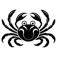 Graphic Illustration Of A Black And White Crab With Funny Eyes vector
