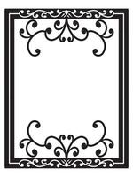 Romantic Swirl Frame in Outline Form vector
