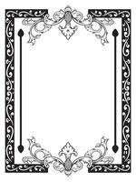 Elegant Scroll Frame in Black and White vector