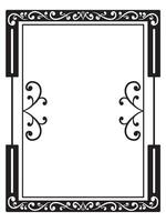 Delicate Ornamental Frame Outline for Decorative Use vector