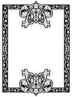 Old Style Frame with Ornamental Outline vector