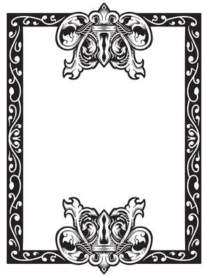 Old Style Frame with Ornamental Outline