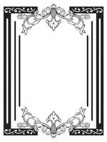 Intricate Outline Frame with Vintage Look vector
