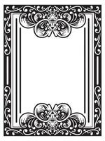 Floral Scrollwork Outline Frame Design vector