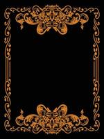 Scroll Design in Elegant Ornamental Frame vector