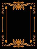 Classy Monochrome Frame with Ornamental Vibe vector