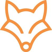 Fox symbol made of three lines vector