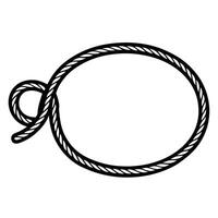Illustration Of A Rope Frame Design Element In Black And White vector