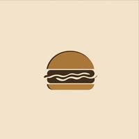 a hamburger logo on a beige background vector