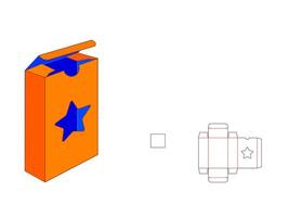Creative Star Shape Soap Box Template for LASER Cutting Projects vector