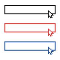click here icon simple line vector