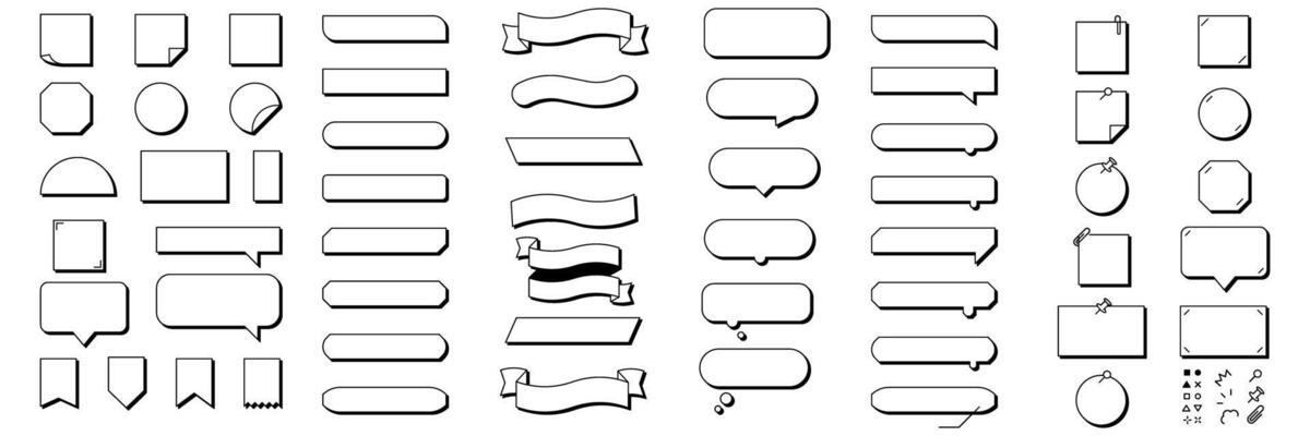 Simple Frame, Speech Bubble, Decoration Frame Title. Icons
