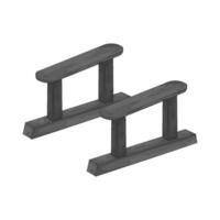 Illustration of T Bar row Platform vector