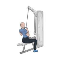 Illustration of V Bar Pulldown vector
