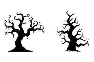 Halloween Tree Silhouette for Print vector