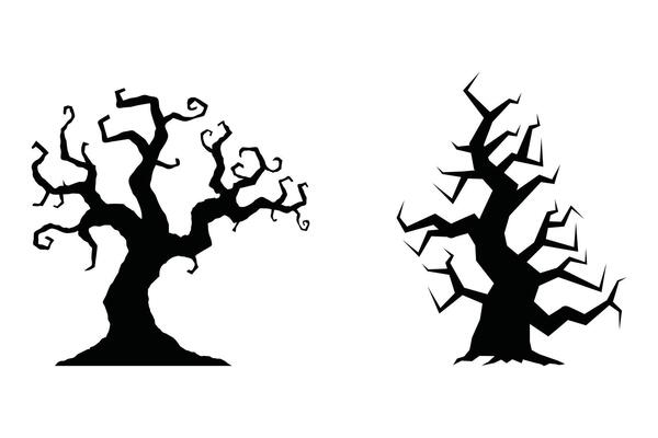 Halloween Tree Silhouette for Print