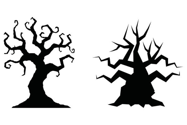 Printable Halloween Tree Silhouette