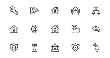 Home Automation Projects with Sleek and Modern Icons pack. Includes Everything You Need for Smart Homes, Device Control, and Automation Solutions. vector