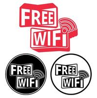 set free wireless internet connection. free wifi area sign illustration vector