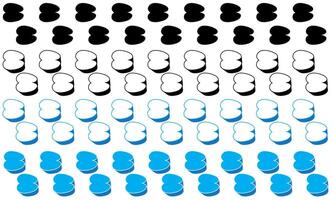 Set collections colourful stylish camel Animal footprint icon. camel paw print walking symbol illustration vector