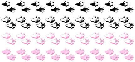 Set collections colourful stylish mouse Animal footprint icon. mouse paw print walking symbol illustration vector