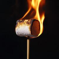 Flame Touched Marshmallow on Stick photo