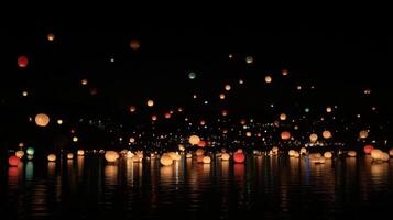 Evening Revelry of Floating Lantern Festival photo