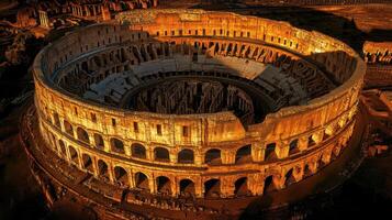 Iconic Colosseum Cast in Sunsets Warm Glow photo