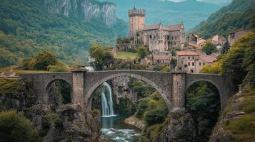 Scenic View of Fantasy Fortress photo