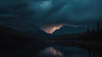 Thunderous Storm with Striking Mountain Views photo