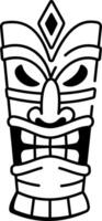 A glyph style icon of tiki torch tattoo vector