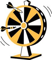 A hand drawn style illustration of a target spinner vector