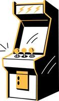 A hand drawn style illustration of a game machine vector