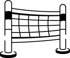 Doddle style icon of the volleyball net vector
