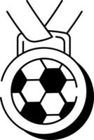 Doodle style icon drawn of football medal vector