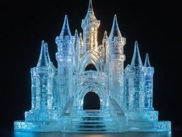 Castle Crafted from Ice for Winterscape photo