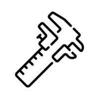 Vernier caliper icon designed in outline style vector