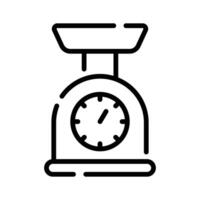 Here is a line style icon of weight scale vector