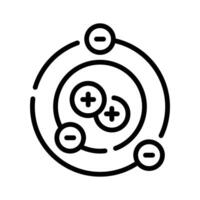 A well designed line style icon of proton vector