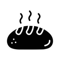 Catch a sight of this glyph icon of hot bread vector