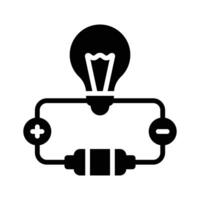 Have a look at this trendy glyph icon of light experiment, vector