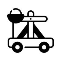 Get a glimpse of this trendy glyph icon of catapult,. vector