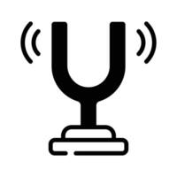 Download easy to use glyph icon of tuning fork,. vector