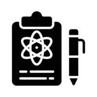 Physics report icon creatively designed in glyph style, vector
